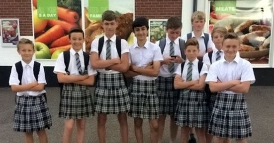 instinctmag's tweet image. Boys in Skirts Beat the Heat—and the System dlvr.it/TLYtdr #BoysinSkirts #Exeter #SchoolProtest