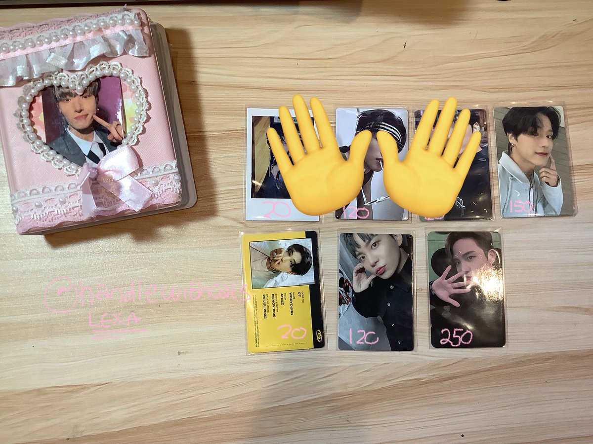 ꒰ WTS LFB Yunho, Seonghwa, Hongjoong, San, Yeosang, Jongho pcs ꒱ 

₱120-350
↳ + pf 

┈ ┈ ┈ ┈ ┈ ⋆✦⋆ ┈ ┈ ┈ ┈ ┈

୭̥ : mint condi ！！
୭̥ : onhand | jnt direct | gcash

⌛️: PAYO / 3 DAYS DOP

🎱 : Ateez Atiny photocard album kpop