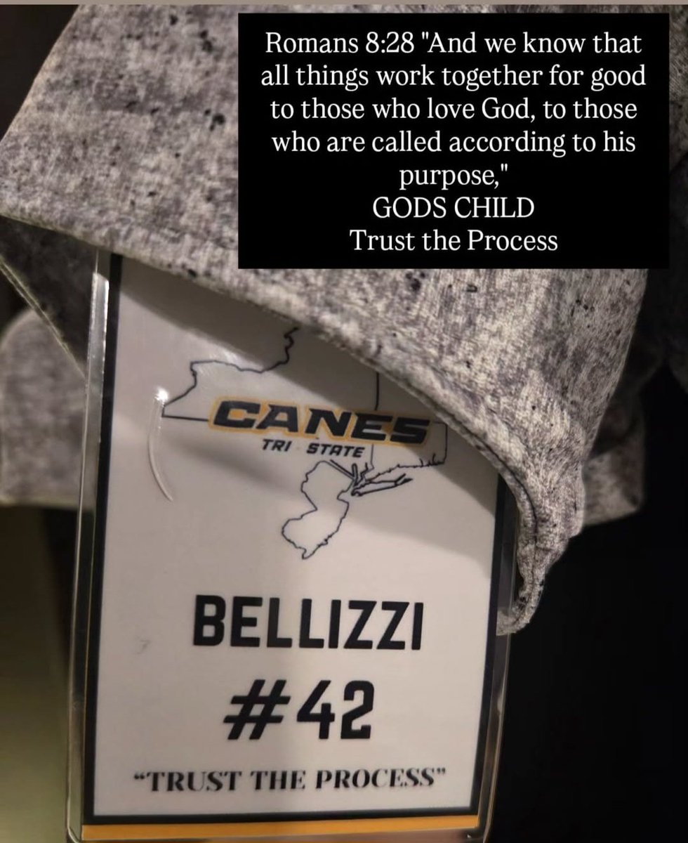 I am a child of God, and my baseball journey and recruiting process is all God's plan. I checked into the WWBA today, and my bag tag reminded me of that once again. God is great!
<a href="/canes_ny/">Canes Baseball Tri-State</a> <a href="/j_murph35/">John Murphy</a> #Godschild