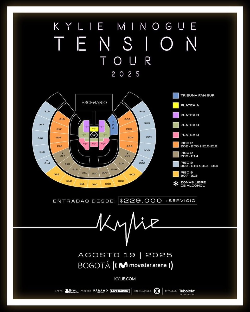 ¡Amantes de Kylie Minogue, la espera casi termina! 🎉 El 19 de agosto será el gran día. ¿Ya tienes tu entrada para vivir una noche inolvidable con la Reina del Pop? ✨ ¡No te quedes sin la tuya y prepárate para disfrutar del espectáculo de tu vida!

🚗Agenda el servicio Tuboleta