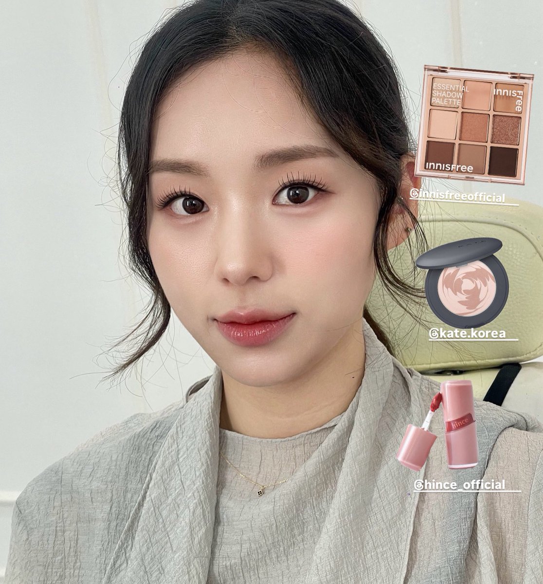 mua_ymj's tweet photo. 깔끔하고 고급스러운 하객 메이크업❣️

#이니스프리 음영정석 팔레트 ✔️조각 음영
#케이트 카페 라떼 아트 매트 치크 블러셔 ✔️로즈 라떼
#힌스 로 글로우 젤 틴트 ✔️로 로즈

@innisfree_kr 
@hince_official https://t.co/KctmLKY4JL