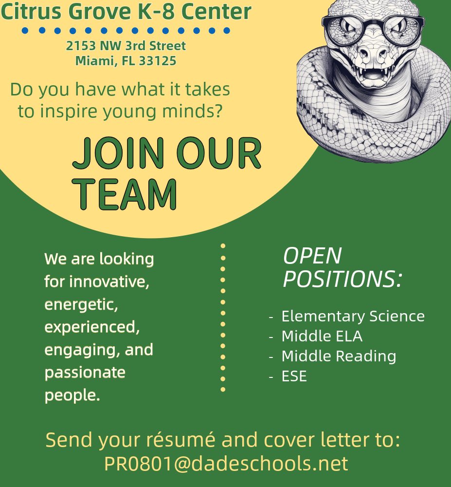 #centralregion #mdcps #HiringNow