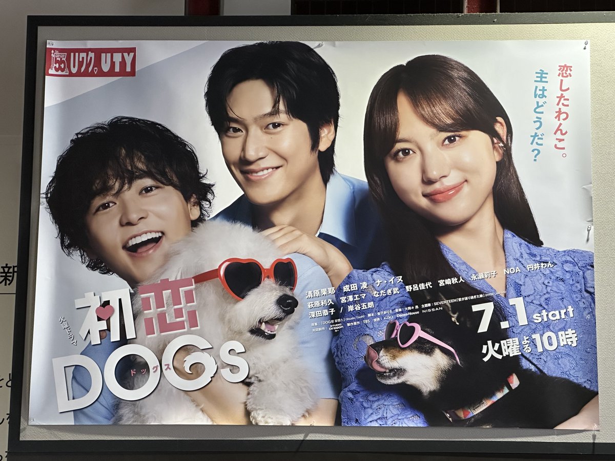初恋DOGs ポスター 7月START🌻 新ドラマ ポスターが到着！  🐶7/1(火)よる10時💗 火曜