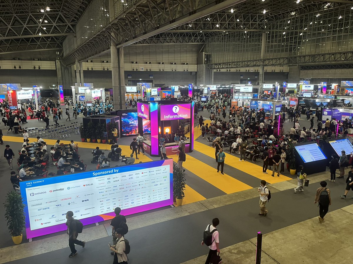 CPengineer1996's tweet photo. AWS Summit Japanきたよ
Japan IT WEEKとはまた違う展示がいっぱいでタノシイ
#awssummit2025 https://t.co/281b8ZGneZ