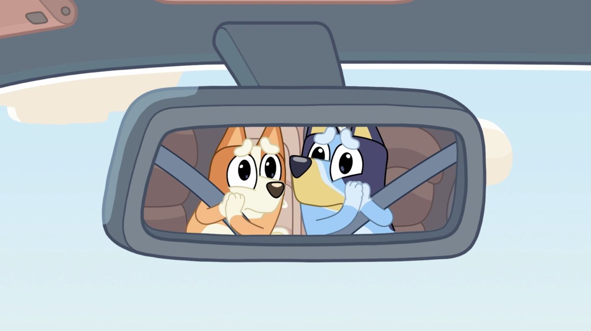 Bluey_jp's tweet image. 鏡越しのおねだりの顔🥺🩵💛

#bluey
#ブルーイ