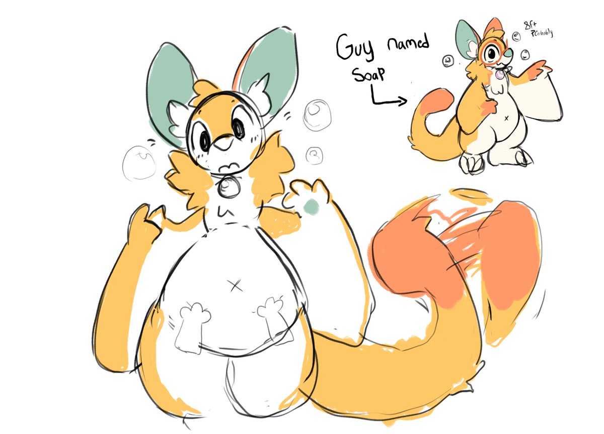 Gelboretsu's tweet photo. magma doodle of a new critter... soap... https://t.co/XCrdm9ngFA