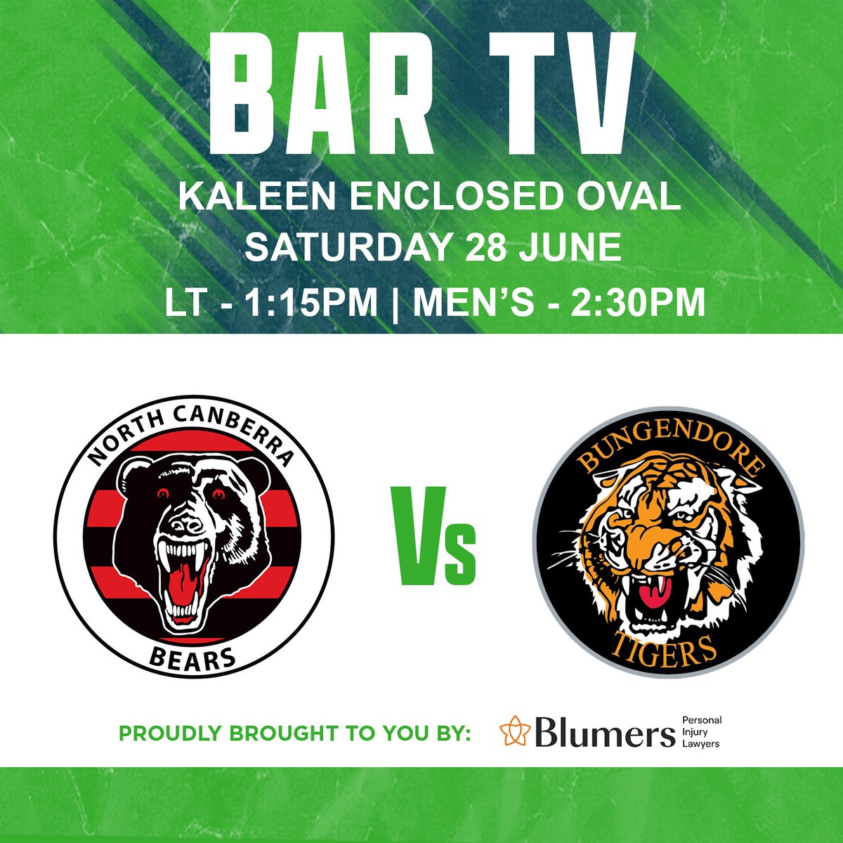 This week's George Tooke Shield action on BarTV- North Canberra Bears vs Bungendore Tigers - live from Kaleen Enclosed Oval.

Catch every moment with a BarTV subscription - weekend and monthly passes available.

Subscribe now: bartvsports.com.au

#CRRL25
