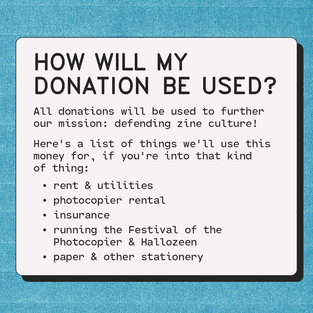 Looking to make a charitable donation before EOFY? All donations over $2AUD made to Sticky Institute are fully tax deductible on your Australian tax return! Donations help us keep the lights and door open for the zine community!
Donate here: donate.stickyinstitute.com