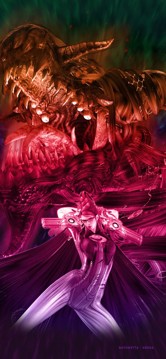 #Bayonetta15th 
"AVAVAGO!"🔥
Gomorrah is unleashed! 
Wreak some havoc with this mighty Infernal Demon...and this month's wallpaper 📱