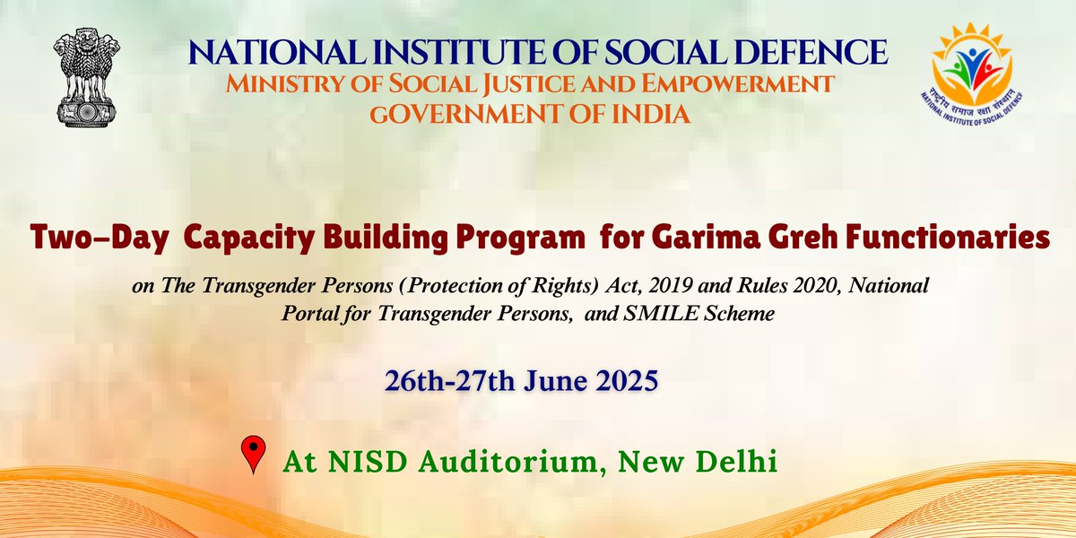 National Institute of Social Defence (NISD) (@nisd_india) on Twitter photo 