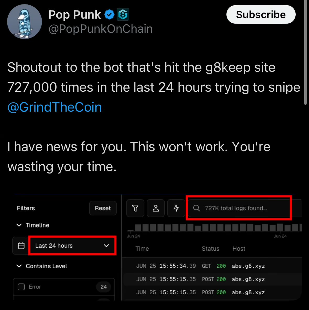 They are coming for your $GRIND
