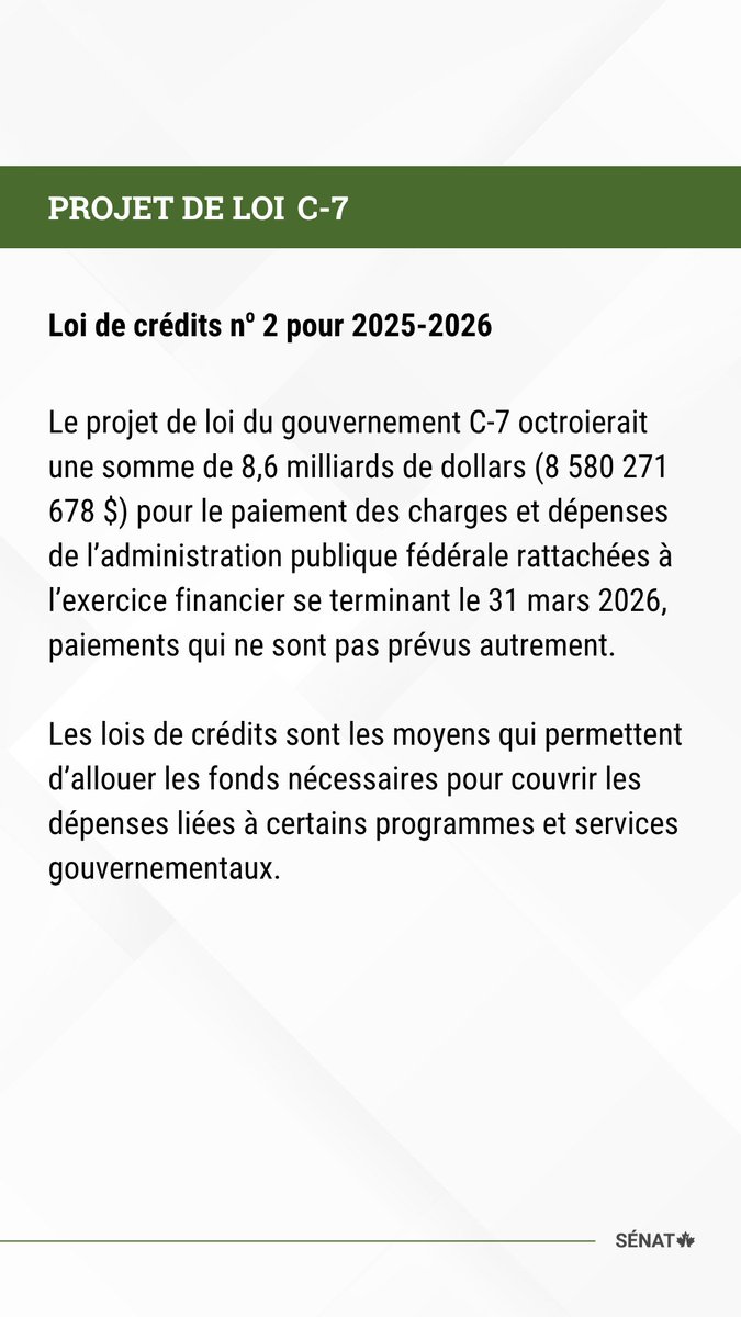 Le projet de loi #C7 a été adopté en deuxième lecture au Sénat : ow.ly/9pa650WgfYU

#SenCA #PolCan