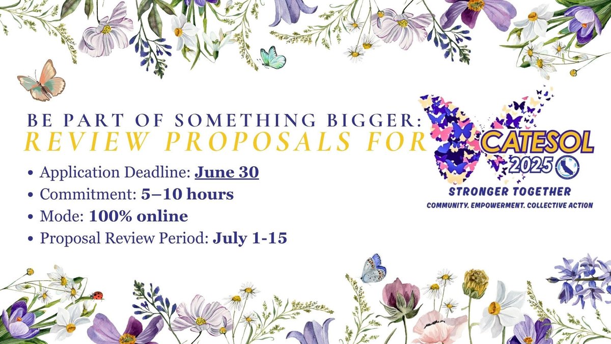 Join us as a Proposal Reviewer! | CATESOL 2025 State Conference