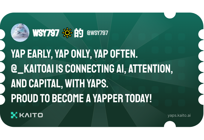 朋友们，劲爆！！！大好消息来了。 快快撸起来！！！bless将在在 #Kaito上的空投代币。搞起搞起，忙起来!!z
<a href="/KaitoAI/">Kaito AI 🌊</a>
#yapper
@theblessnetworkYap early, yap only, yap often.

<a href="/KaitoAI/">Kaito AI 🌊</a> is connecting AI, attention and capital with Yaps.

Just claimed my social card and I'm accumulating Yap