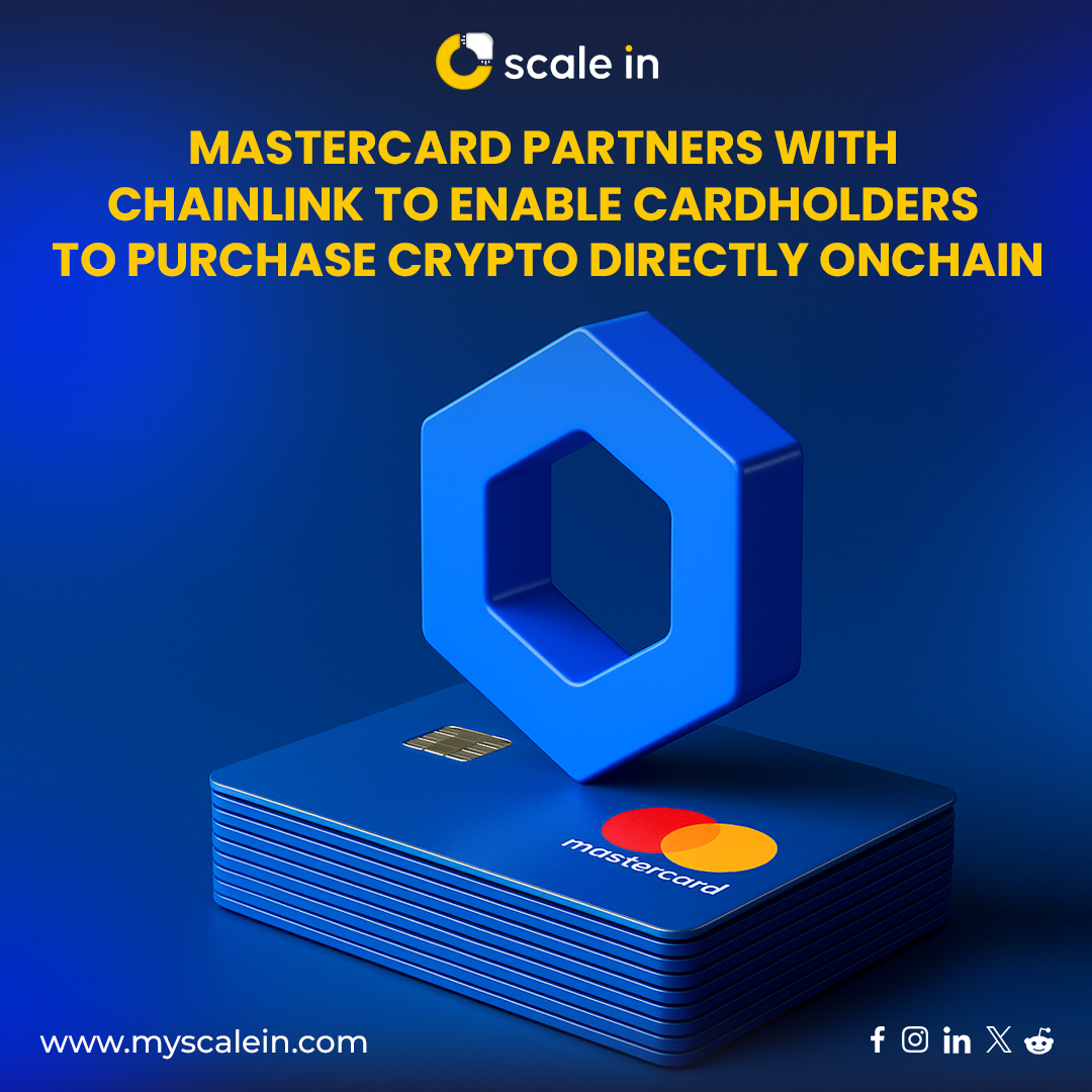 myscalein's tweet photo. 🚀 Mastercard x Chainlink: 3B+ users can now buy crypto on-chain! A game-changer for mainstream Web3 adoption.

Scale-in lets you capitalize with automated Quant Invest &amp; elite Private Club strategies.

Will this reshape crypto entry forever? Tell us 👇

#crypto #defi #scalein https://t.co/G8OH3fkxN6