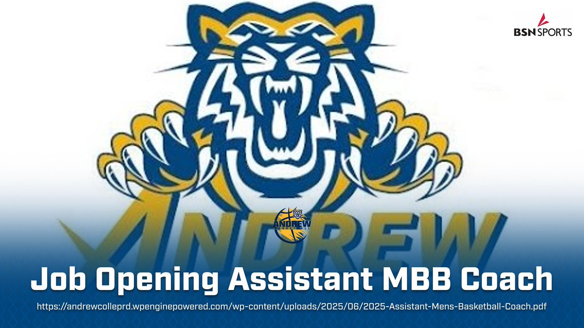 Coach_Kluzak's tweet photo. We are currently looking to fill our assistant men’s basketball position here at Andrew College. 

If you are interested and wanting to learn and grow in the profession under Head Coach Brian Skortz, we strongly encourage you to apply. 

@BBCoachS12 @AndrewTigersMBB https://t.co/PF5USZQ19p