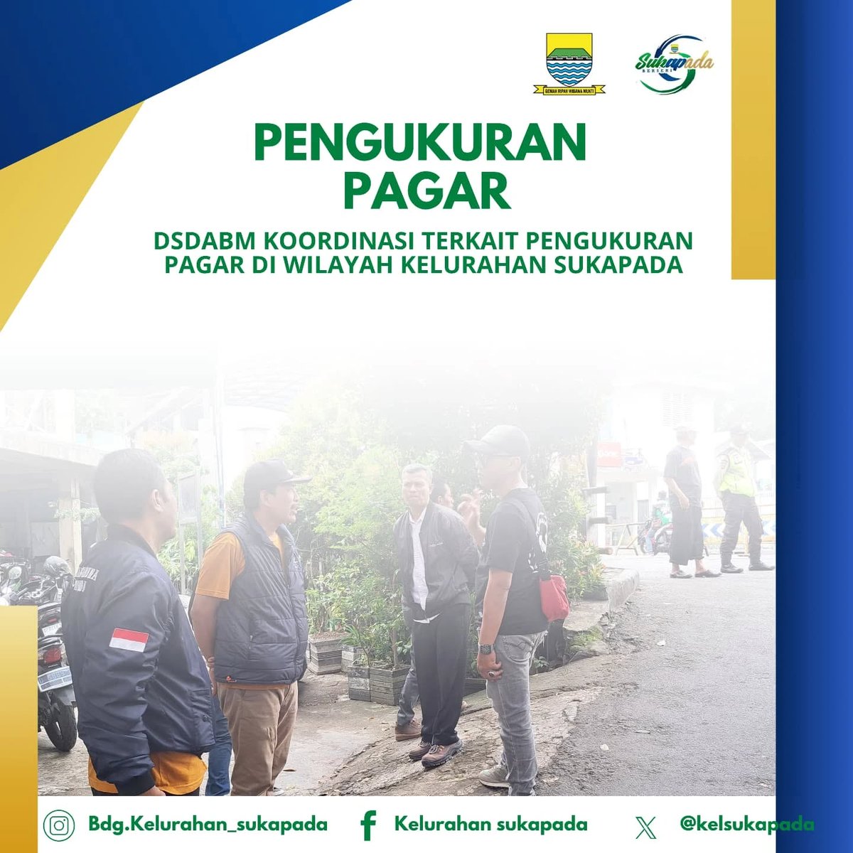 KelSukapada's tweet photo. Giat Lurah dan Kasi Ekbang Sukapada menerima kunjungan kerja dari DSDABM terkait koordinasi pengukuran pagar. Rabu,11 Juni 2025. https://t.co/K4jHCSiFYd