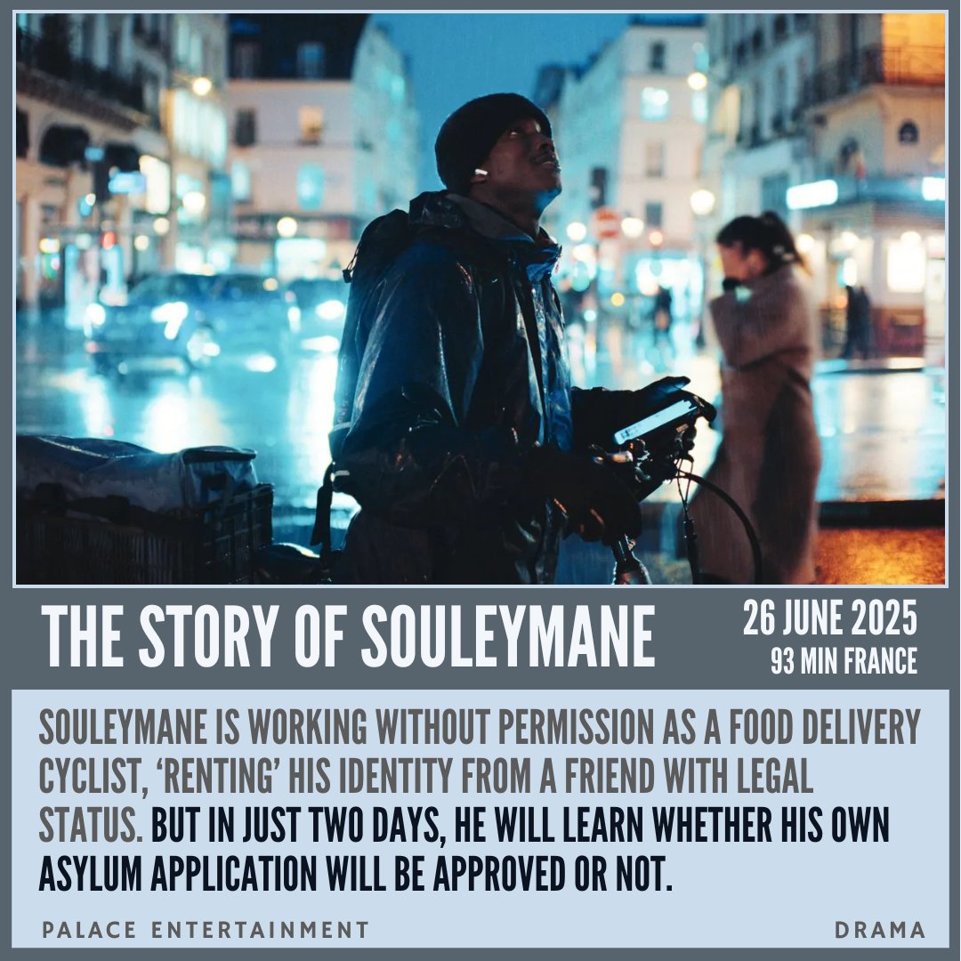 Souleymane is working without permission as a food delivery cyclist, ‘renting’ his identity from a friend. But in just two days, he will learn whether his own asylum application will be approved or not.
filmq.com.au/movie/story-so…

#filmQ #TheStoryofSouleymane <a href="/palacefilms/">palace films</a>