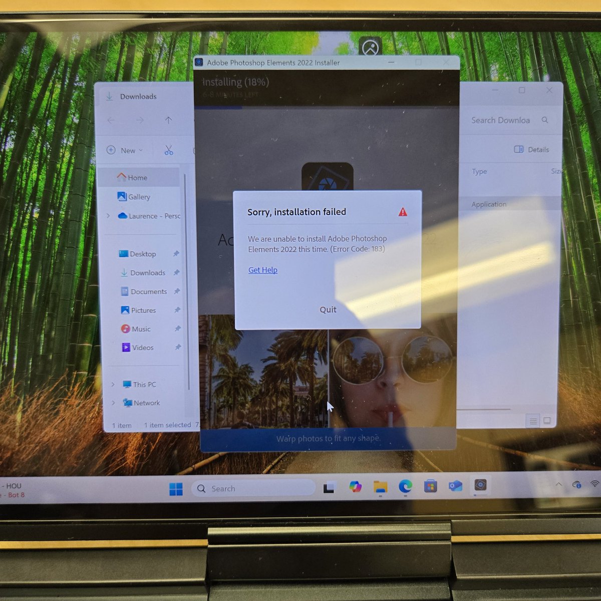 Reinstalled Windows 11 into a device, now Adobe won't install anymore. 😭