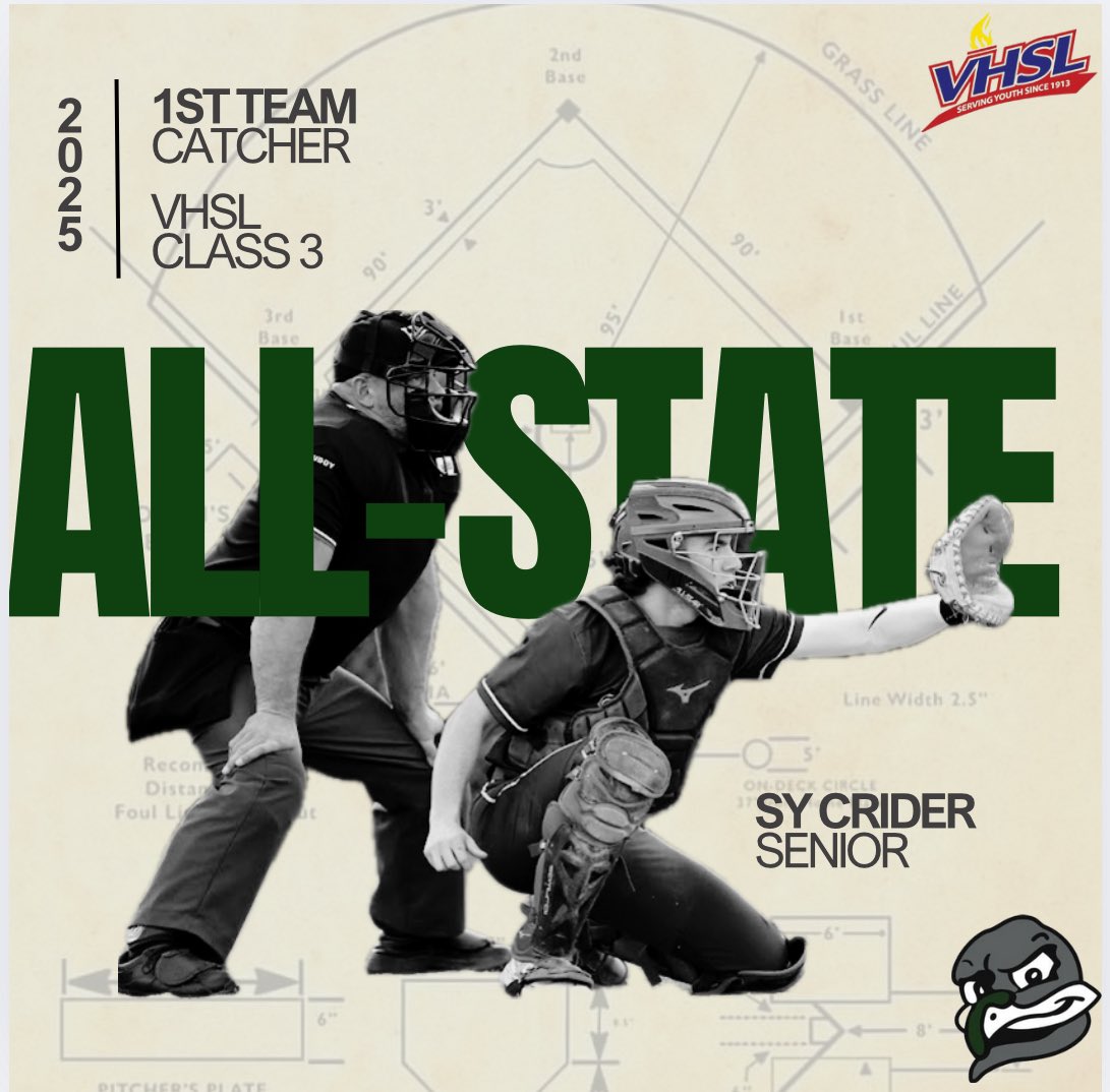 🏆 Congratulations to our Senior Catcher and #HailWV signee, Josiah(Sy) Crider, on his First Team All-State Honors. A well deserved recognition to put an ‼️ on his outstanding High School Career.  We’re gonna miss you Sy…Go Mountaineers!!