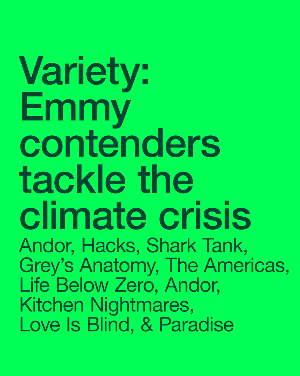 Keep an eye on this year’s scripted and unscripted Emmy nominations 👀 — contenders like Hacks, Life Below Zero, The Americas &amp; Shark Tank are tackling the climate crisis. A little #climatestorytelling and education with your entertainment 🌍 📺shorturl.at/JCEXR  <a href="/Variety/">Variety</a>