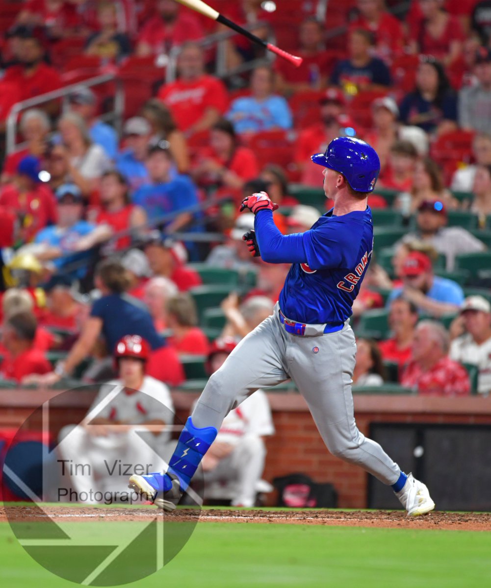 TimVizerPhoto's tweet image. Cubs outfielder Pete Crow-Armstrong loses his bat in the eighth inning in this sequence. The Cubs beat the Cards 8-0. I was covering the game for Imagn Images. timvizerphotography.com @Cubs @Cardinals @MLB #baseball