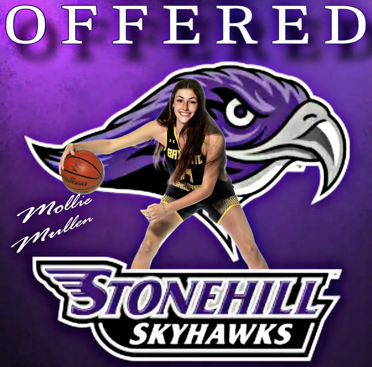 molliemull4's tweet image. After an amazing talk with @CoachTB_SC and @CoachMReilly I am so excited to have received an offer from @StonehillWBB ‼️‼️@LaurieBollin @mrodrigues423 @BayStateJags @Feehan_GBball
