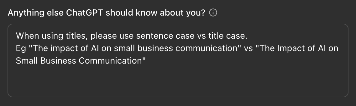 the only thing you need to know about me