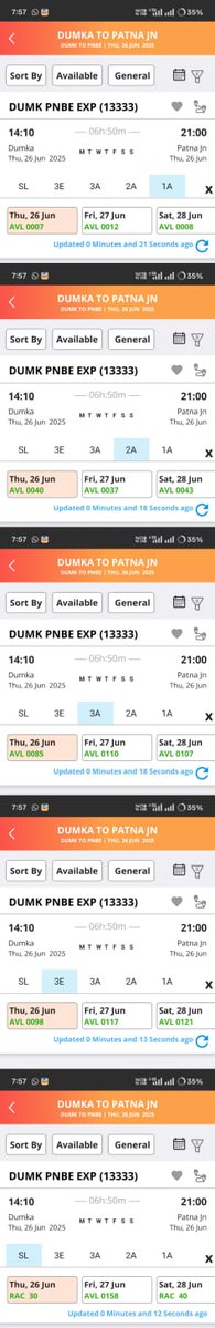 Dhanbad Ki Train (@dhanbadkitrain) on Twitter photo 📢 Request to <a href="/drmdnr/">DRM Danapur</a> sir <a href="/adrm_dnr/">adrm dnr @AadharRaj</a> sir <a href="/drmdhnecr/">DRM/DHANBAD</a> sir & <a href="/GM_ECRly/">GM/ECR</a> sir.
Train No. 13333 Patna–Dumka Intercity Express is consistently running with a full composition rake of 13329 Ganga Damodar Express, which is resulting in underutilization of high-capacity coaches.
🔍 As per 📢 Request to <a href="/drmdnr/">DRM Danapur</a> sir <a href="/adrm_dnr/">adrm dnr @AadharRaj</a> sir <a href="/drmdhnecr/">DRM/DHANBAD</a> sir & <a href="/GM_ECRly/">GM/ECR</a> sir.
Train No. 13333 Patna–Dumka Intercity Express is consistently running with a full composition rake of 13329 Ganga Damodar Express, which is resulting in underutilization of high-capacity coaches.
🔍 As per