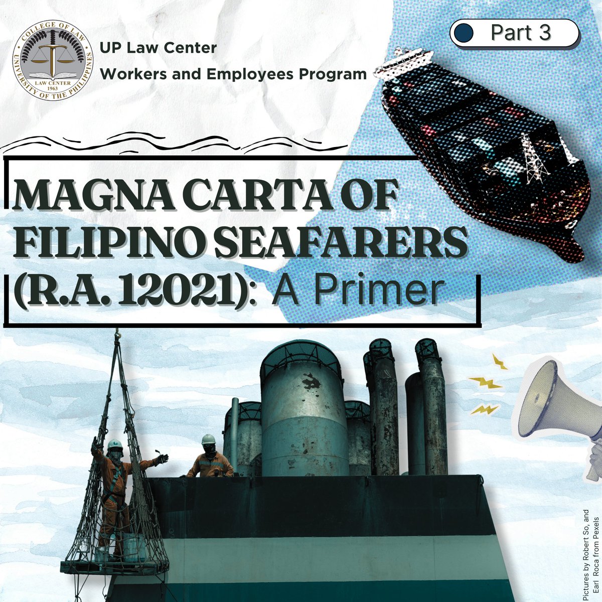 WEP Magna Carta of Filipino Seafarers Primer Part 3: Duties of Seafarers

Ano naman ang tungkulin ng mga Pilipinong Mandaragat?

Ito ang utos ng Republic Act No. 12021 o Magna Carta of Filipino Seafarers.

facebook.com/share/p/1AawfG…

#UPCollegeofLaw #UPLaw #UPLawWEP