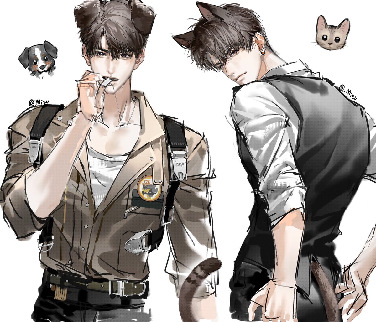 🍎🐶🐈‍⬛ #夏以昼 #CALEB #マヒル #恋と深空 #LoveandDeepspace