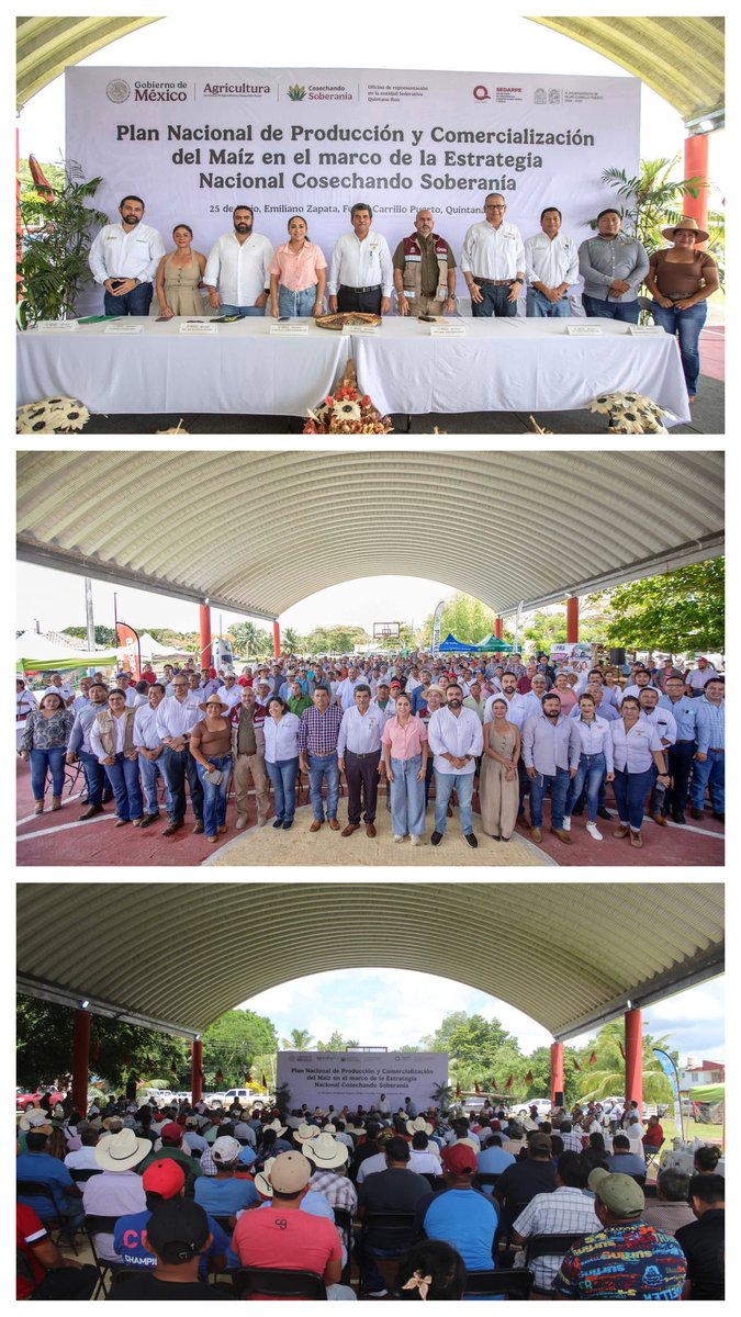 enriqueramosh's tweet photo. En #QuintanaRoo, El titular C. Enrique Morales Pardo, da arranque el Plan Nacional de Producción y Comercialización del Maíz, en la localidad de Emiliano Zapata del municipio Felipe Carrillo Puerto, Quintana Roo, llevando a cabo la vinculación de productores y productoras. https://t.co/Yf3ibbvGCA