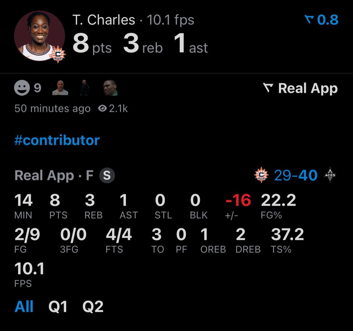 alwaysssaugtss's tweet image. T. Charles putting in effort at halftime 💪🏾🧡

⏱ 14 MIN
📊 8 PTS | 🧼 3 REB | 🎯 1 AST
🎯 2/9 FG | 4/4 FT | ➖16 +/-

Getting to the line and staying active on the boards! Still work to do in the second half! 🔄🔥

#TCharles #Contributor #HalftimeHustle #KeepPushing
#WNBAStats…