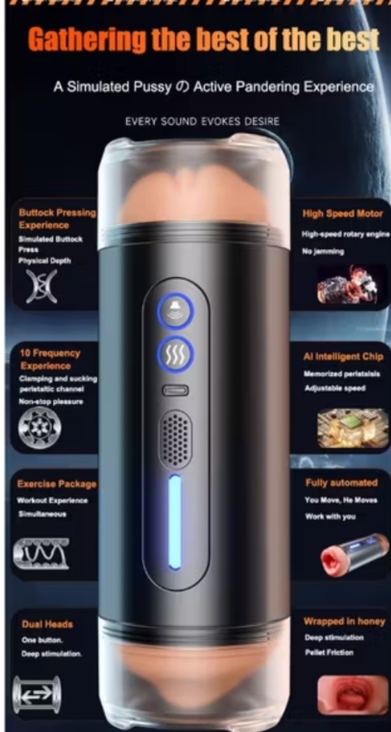 krizwizard7's tweet photo. Dual head Masturbator Cup For Men Electric Rechargeable Male Sex Toy 10 Frequencies
Price: 800 https://t.co/azhVRjQpeP