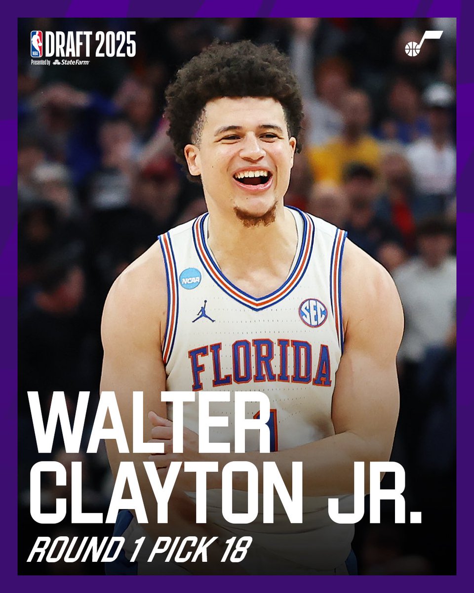 traded up to get the one 🤝 welcome to utah, 𝐖𝐚𝐥𝐭𝐞𝐫 𝐂𝐥𝐚𝐲𝐭𝐨𝐧 𝐉𝐫.

#TakeNote | #NBADraft