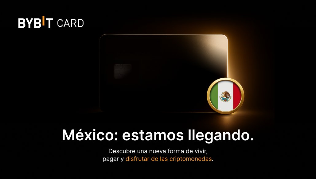 🇲🇽La ByBit Card llega a México🇲🇽

💳La Bybit Card llega a México y lo festejan con hasta $150 USD de regalo en CashBack

✅Cashback 10% por 30 días
✅Hasta $150 dólares de Recompensa
✅Totalmente GRATIS y sin Comisiones

📅Desde el 30 de Junio y durante 30 días

🔗Link del