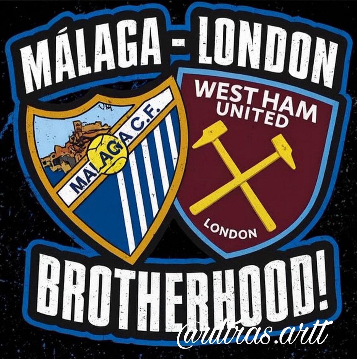 ultrasartt's tweet photo. Terminado diseño por encargo Málaga - West Ham. https://t.co/YIXu2xFs7D