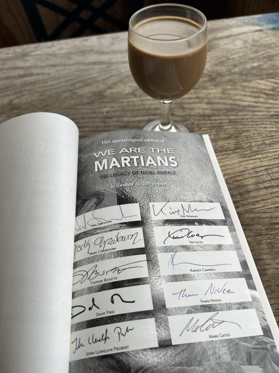 Reading "We Are The Martians," the legacy essays on Nigel Kneale, who created a modern genre of science and supernatural that heavily influenced Stephen King and John Carpenter (who hired Kneale to write HALLOWEEN lll: SEASON OF THE WITCH).
