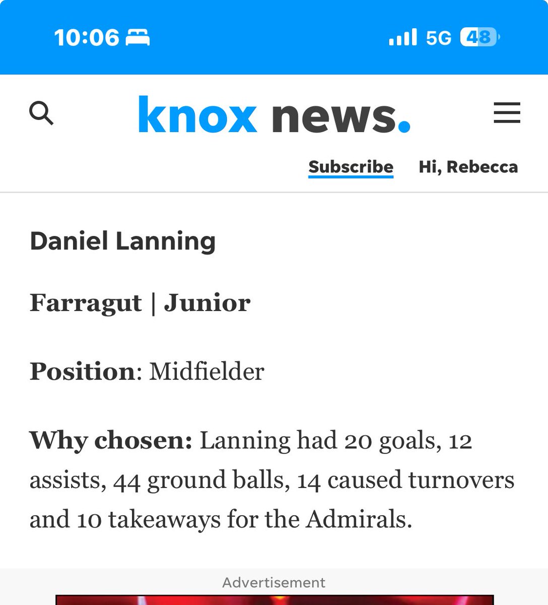 <a href="/DanielLanning17/">Daniel Lanning</a>  Congrats!
#knoxprepxtra #tnlx #fhsmenslacrosse 
#classof26