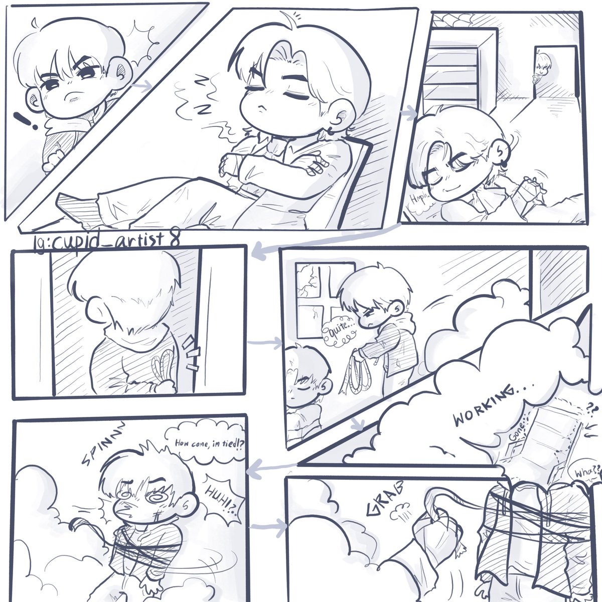 yokkie888888's tweet image. Chapter : ?? 
Anawin is trying to capture the creature.. (Damon)

#Barcodetin #Jeffsatur #HappyEndingSeries #JeffBarcode #comic #bl #fanart