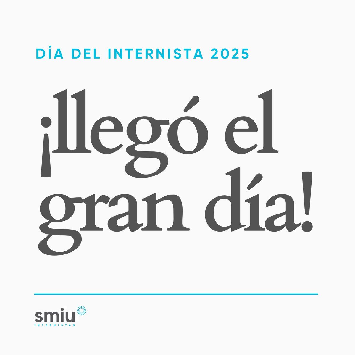 Hoy no es un día más: ¡las y los internistas de todo el país conmemoramos el Día del Internista!

Sumate a la transmisión online a partir de las 8:15 horas: tinyurl.com/4a4k566c

#MIDía