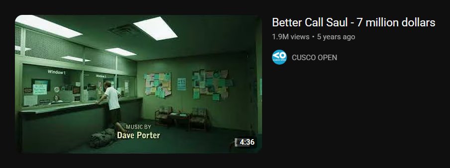 this better call saul youtube thumbnail looks exactly like a camera in JR's