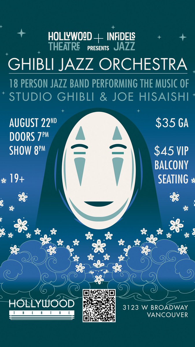 📣 Low Ticket Warning 📣

🎶 Less Than 100 Tickets For The Big Infidels Jazz Presents: Ghibli Jazz Orchestra at the Hollywood Theatre Show August 22 🎶

🍿 Advance Tickets Via showpass.com/ghibli-jazz-or… 🍿