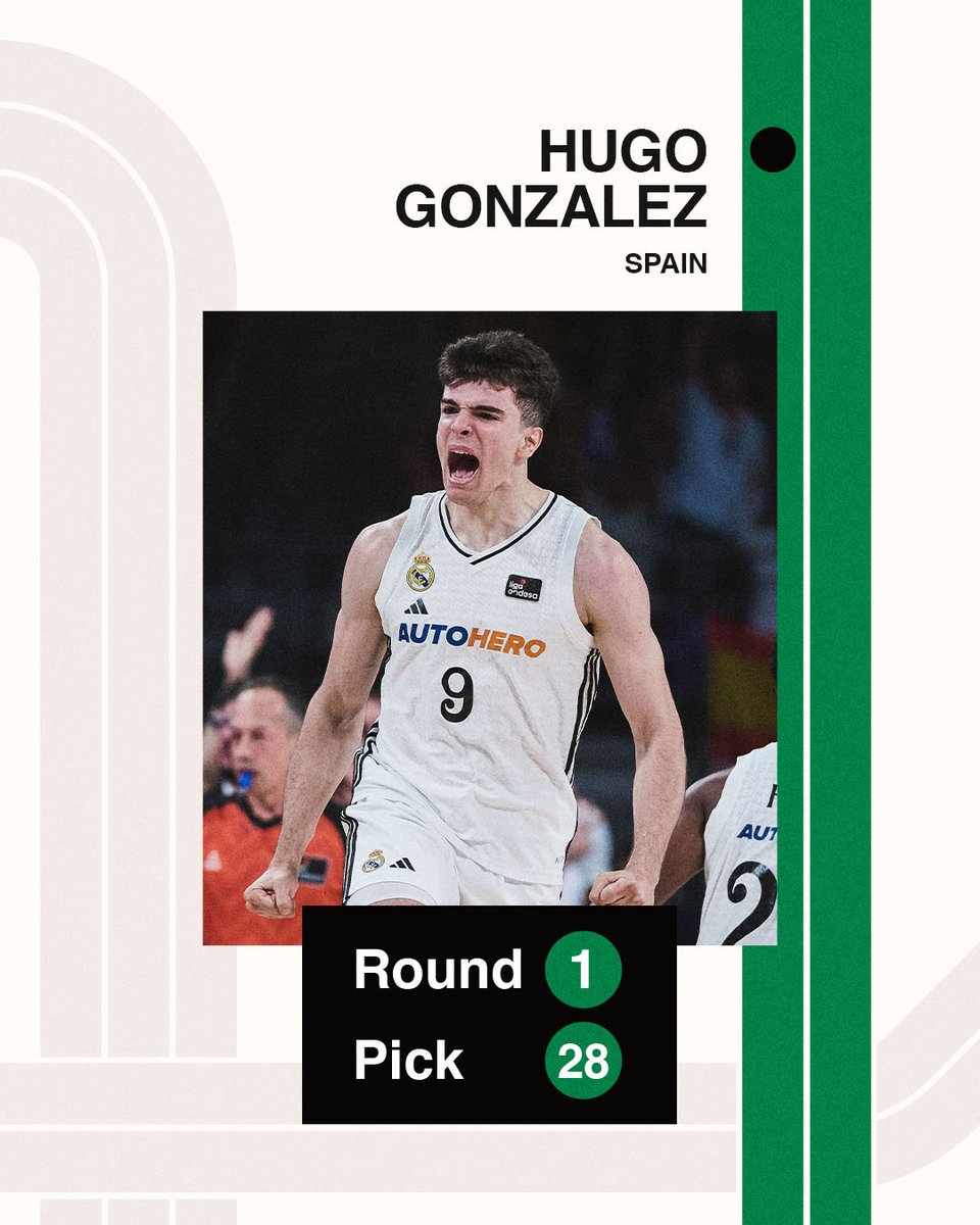 The pick is in 🚨

Welcome to Boston, <a href="/hugoglezz_/">Hugo González Peña</a> ☘️
