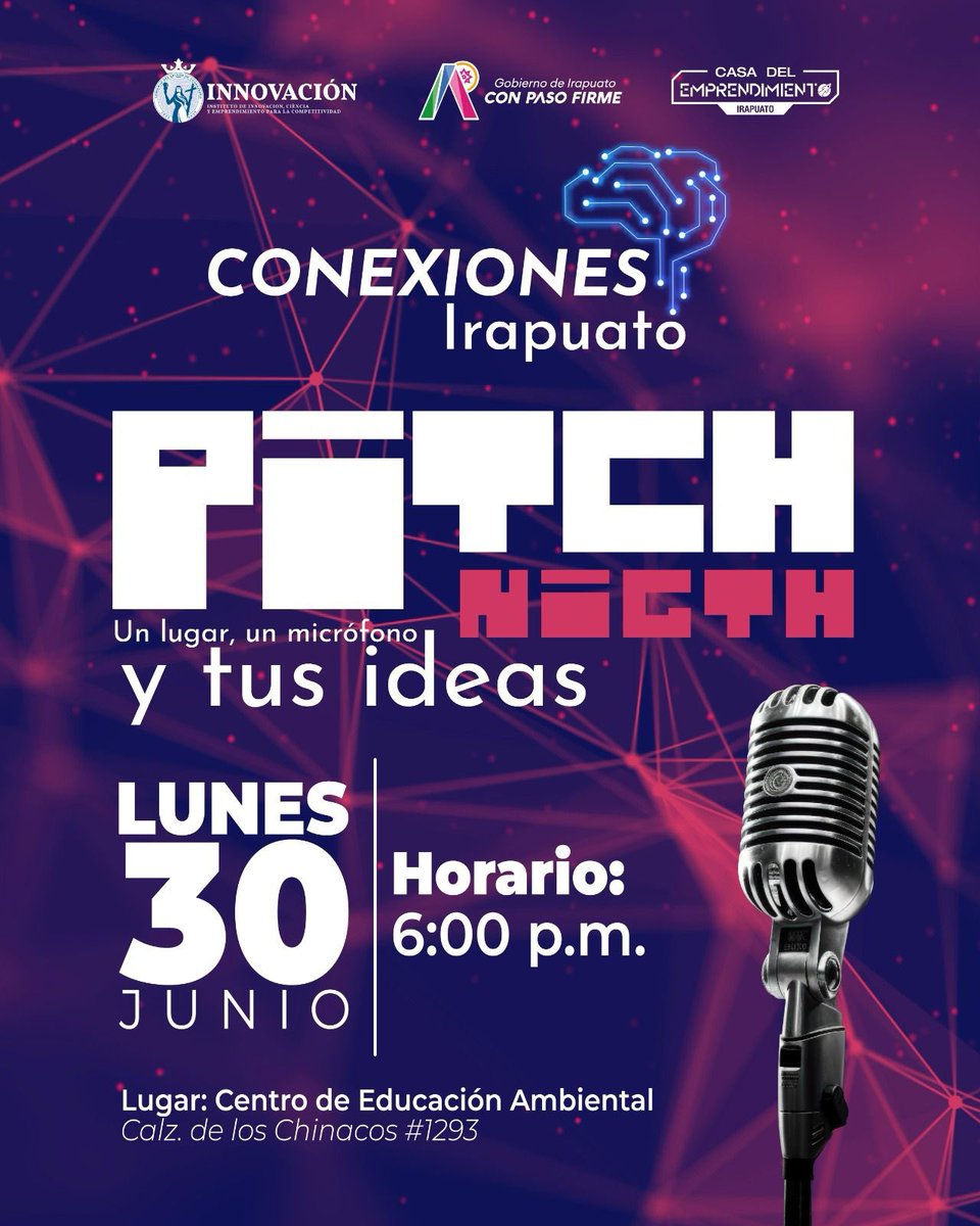🚀 ¡Tu idea merece ser escuchada!
Presenta tu proyecto, mejora tu pitch y haz networking. 🎤 
Una noche para conectar talento e innovación.💡

🔗 Regístrate aquí: docs.google.com/forms/d/1XWRNS…