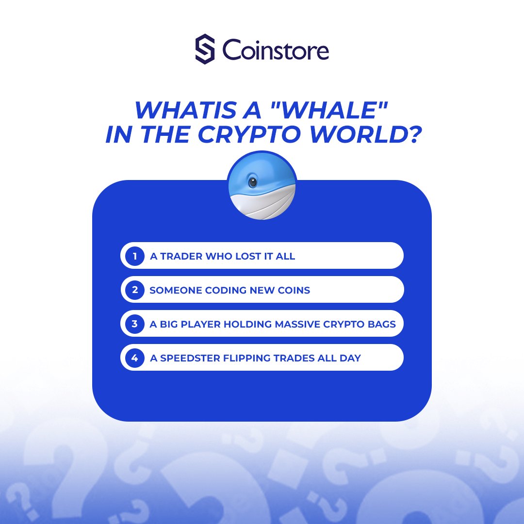 Not all whales live in the ocean 🐳 One holds enough crypto to move  markets. Guess who? 👀 Drop your answer below!