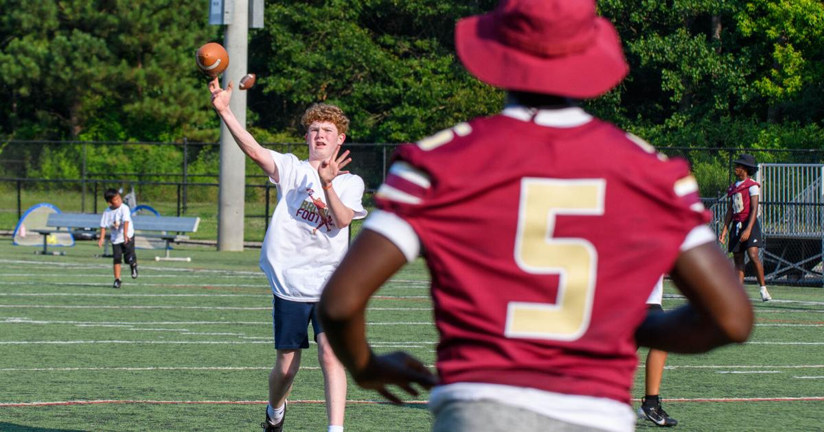 PHOTOS: Brookwood Broncos Youth Football Camp @bronco_ftball @bwoodsports @bronco_recruits #GwinnettFB bit.ly/3HZLp6m