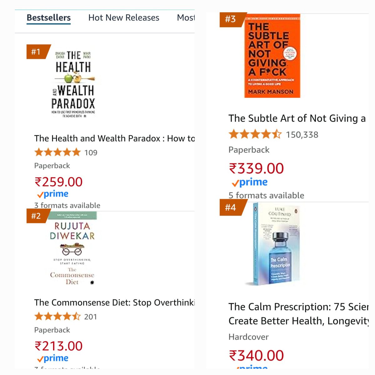 Last week, The Health and Wealth Paradox was the Best Selling book in the Industries &amp; also Investing category.

This week it's also the Best Seller in the Health &amp; Fitness category.

This is only because of the readers.

Thank you for this continous love after all this time ❤️