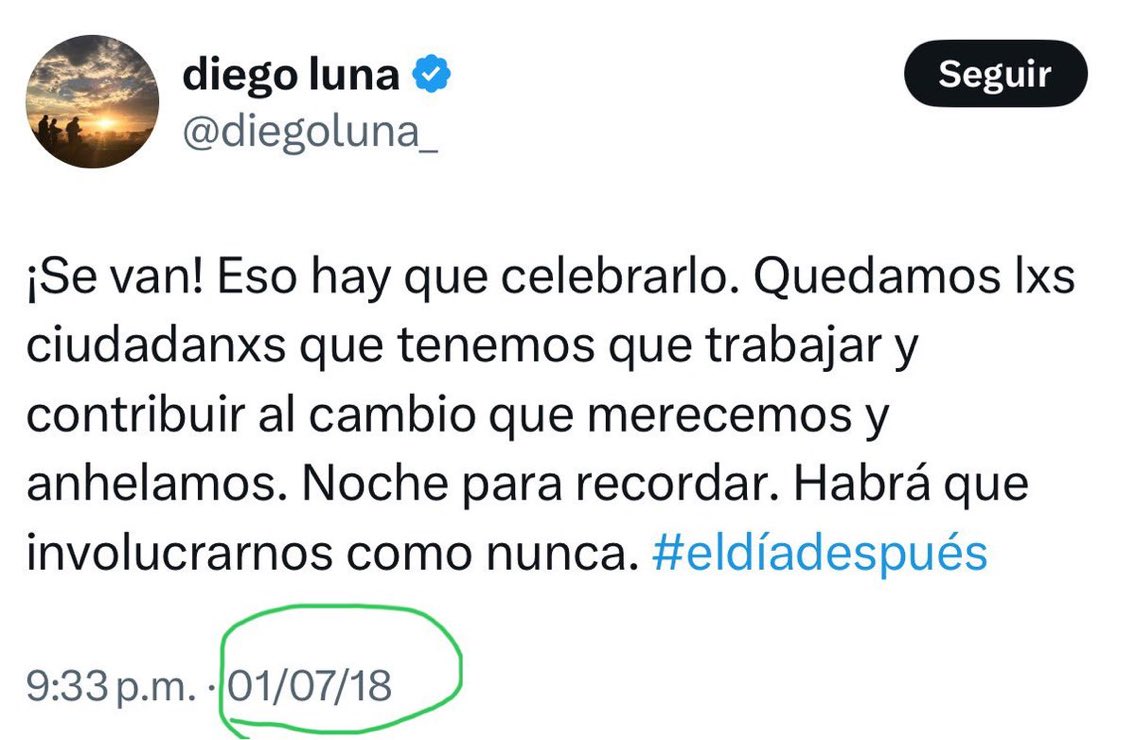 Oye <a href="/diegoluna_/">diego luna</a>, miserable de porquería, no te puedes involucrar en el mierdero que tienen los gobiernícolas que tanto promoviste mientras sigan viviendo en el paraíso yankee, mejor vente a México a disfrutar en primera persona por lo que votaste. Zurdo caviar.