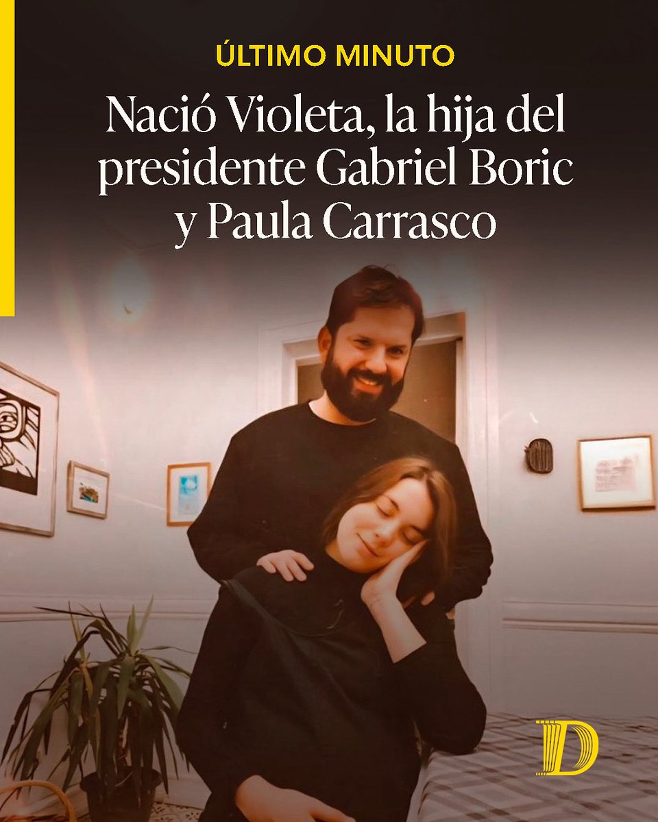 🔴 AHORA | Este miércoles 25 de junio se confirmó el nacimiento de Violeta, la primera hija del presidente Gabriel Boric y su pareja, Paula Carrasco. 

La pequeña llegó al mundo en buen estado de salud en el Hospital Clínico de la Universidad de Chile, según informaron fuentes de